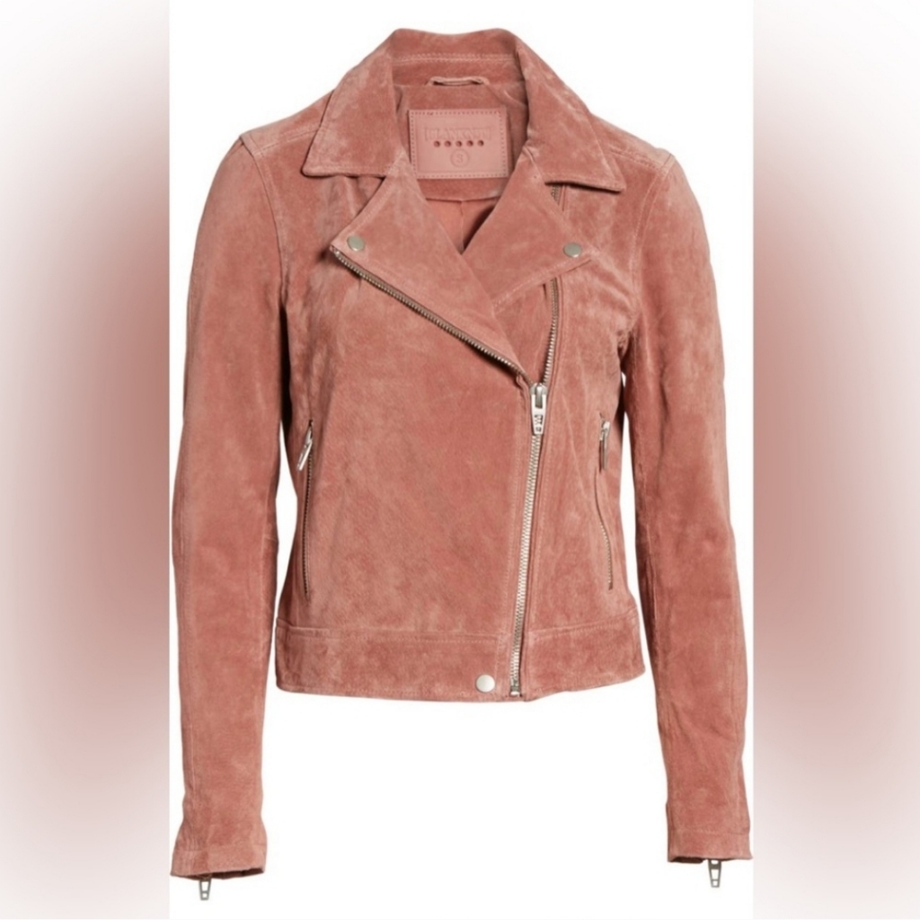 Blank Nyc Dusty Rose Suede Jacket